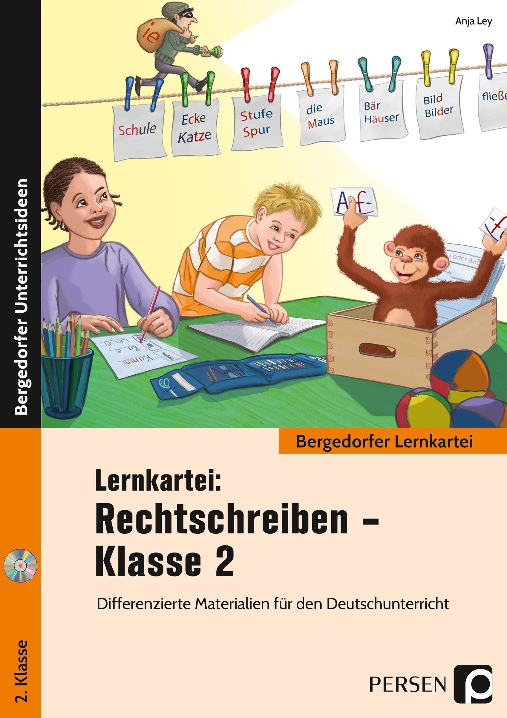 Lernkartei: Rechtschreiben - Klasse 2, Buch inkl. CD