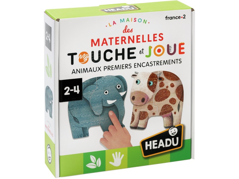 Tastpuzzles Tiere, 2-teilig, mit erhabenen Teilen, ab 2 Jahren