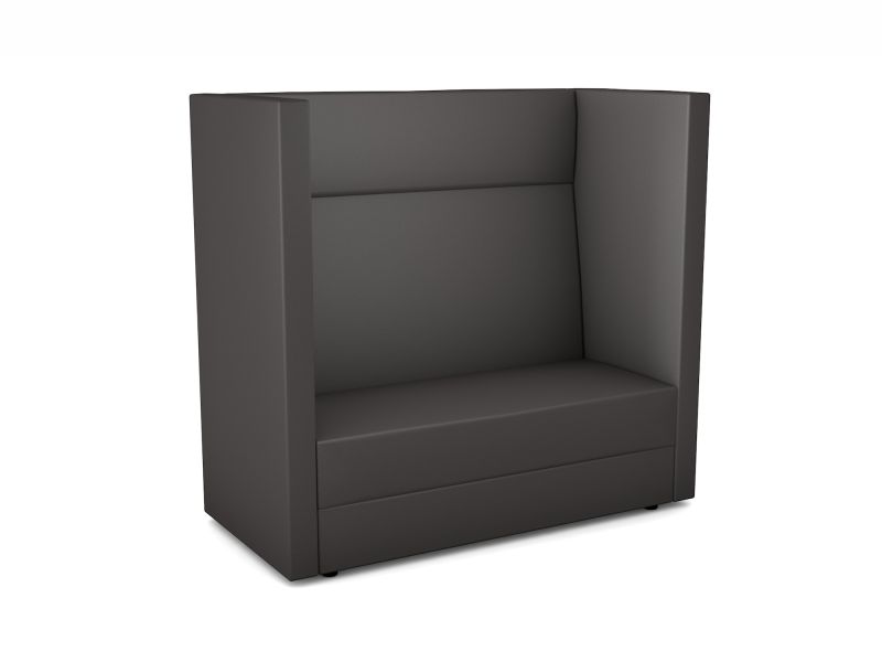 Schallschutzsofa Hochlehner, Akustiko Berlin, Standard (flammhemmend), Kunstleder, Anthrazit