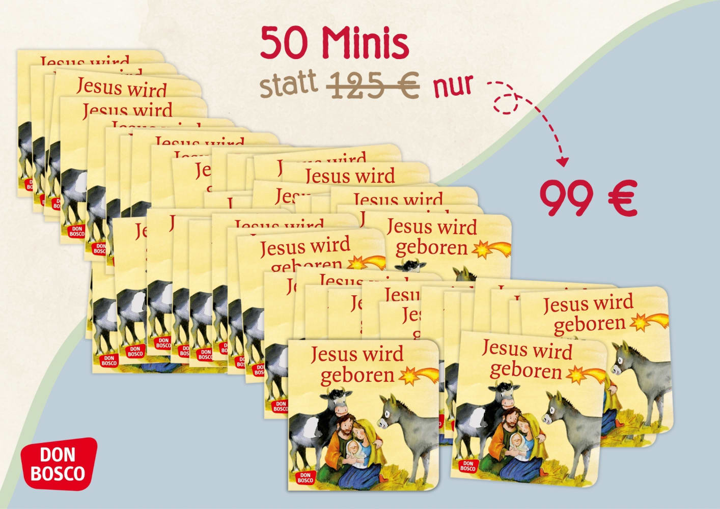Jesus wird geboren. Die Geschichte von Weihnachten, Paket mit 50 Exemplaren zum Vorteilspreis, 3-8 Jahre
