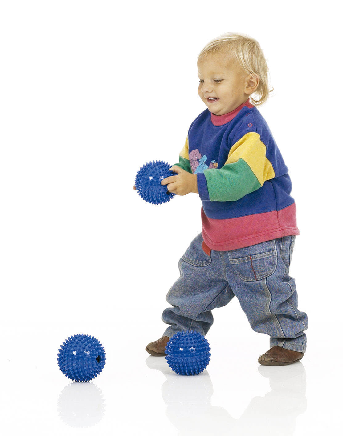 Klangball TOGU mit Noppen, Ø 10 cm, blau