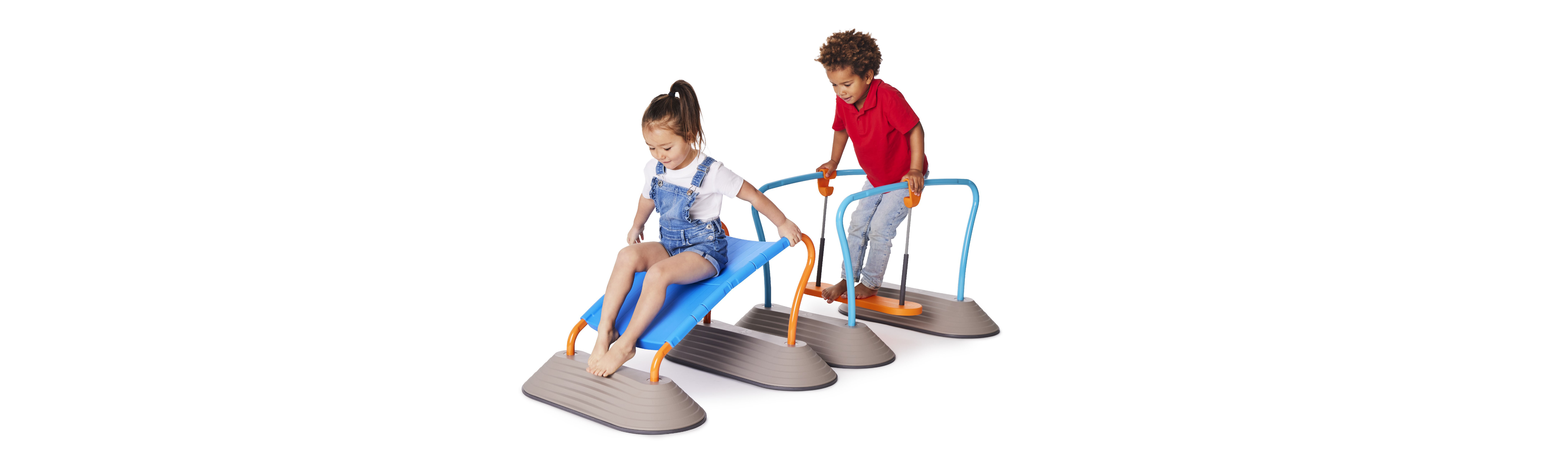 Balance- und Klettergerät, Gonge Mini Parkour Erweiterung, Rutsche, 2er Set, für Kinder, 3-7 Jahre