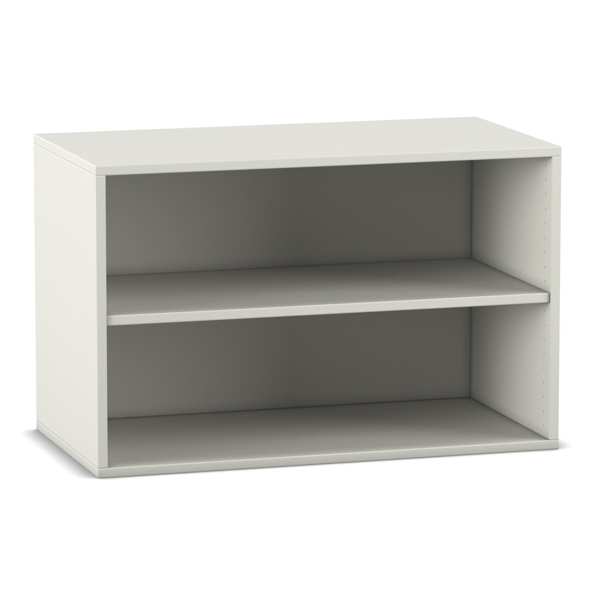 Flexeo Aufsatzregal, Dekor weiß, 2 Fächer, HxBxT: 60,6x94,4x38 cm