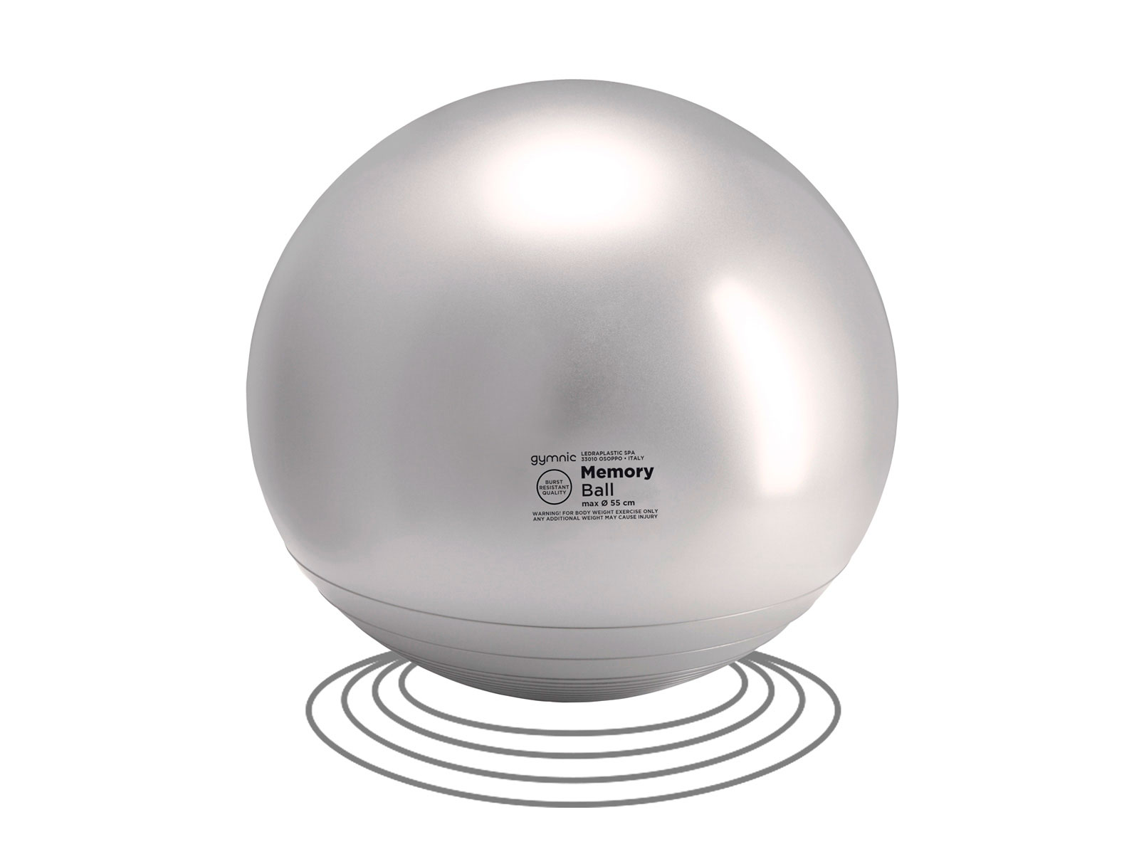 Gymnastikball Gymnic Memory Ball, Ø 55 cm, BRQ, grau