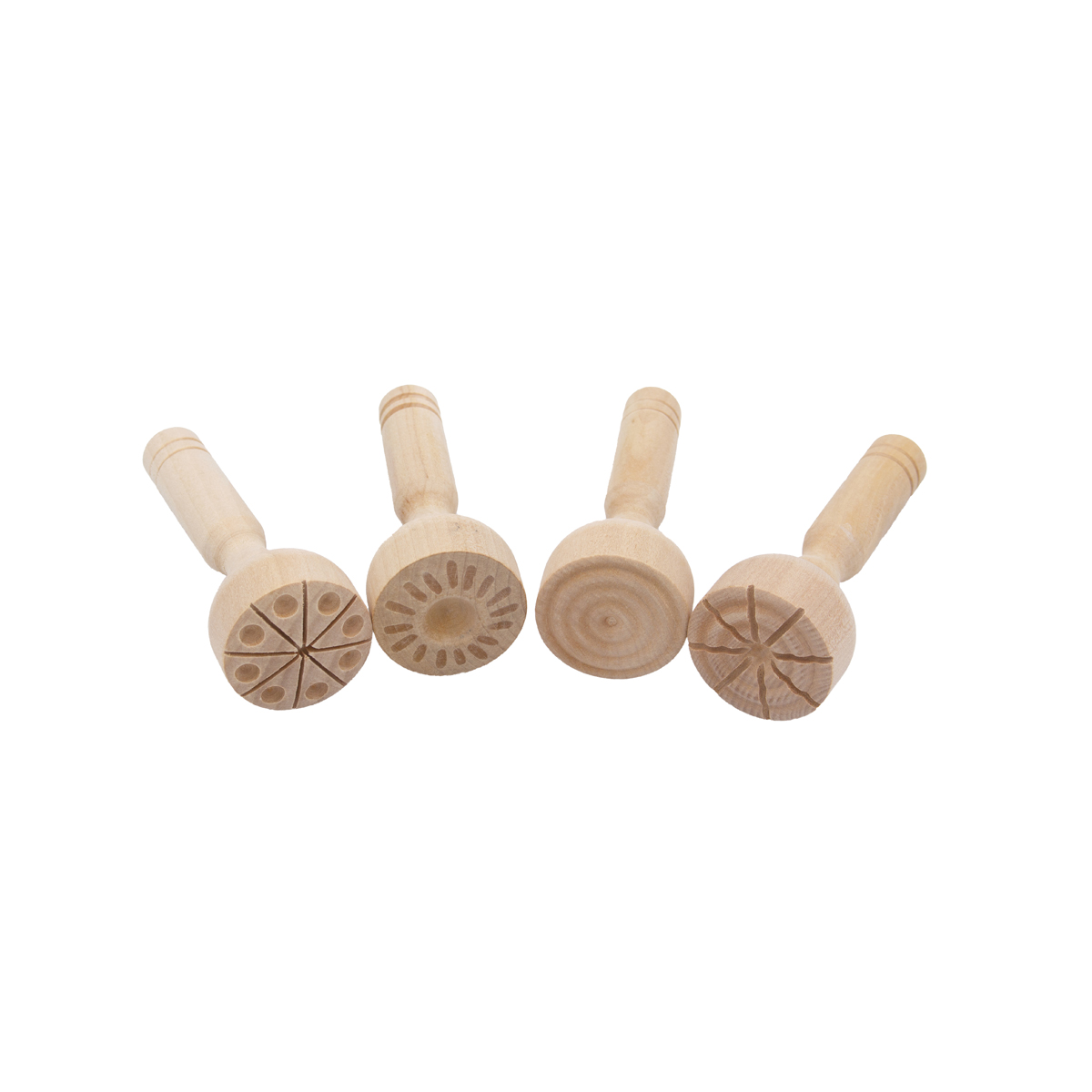 Knetstempel 4er Set, Ø 5,5 cm, für Knet und Ton, ab 3 Jahre