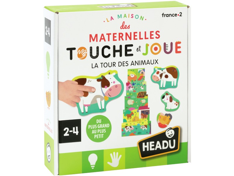 Tastpuzzle Der Turm der Tiere mit erhabenen Details, ab 2 Jahren