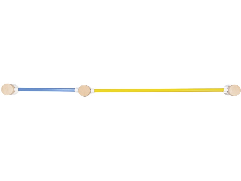 Wand-Haltestangen-Set mit Befestigungen, einfach, ab 9 Monaten, blau/gelb