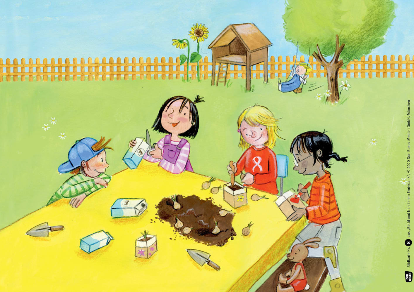 Kamishibai Bildkartenset - Betül und Nele feiern Erntedank, 4-7 Jahre