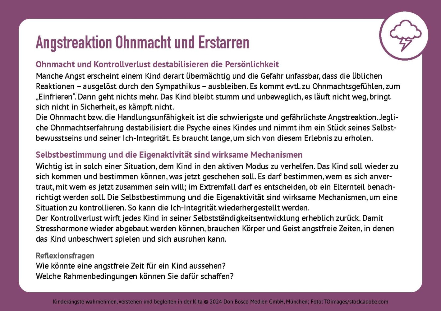 Kinderängste wahrnehmen, verstehen und begleiten in der Kita, 48 Bildkarten