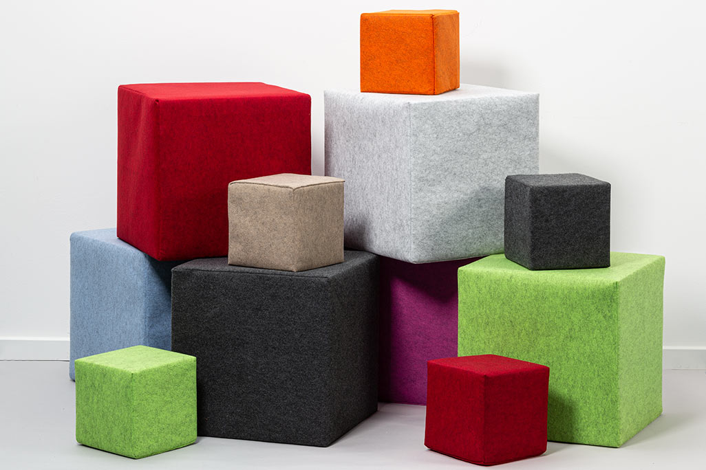 Schallschutz Akustik-Sitzwürfel, Grün, 20x20x20 cm, soni CUBE