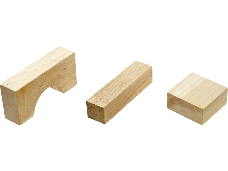 Holzbausteine groß, 50 Teile, für Bauecke und Freispiel, ab 3 Jahren, natur