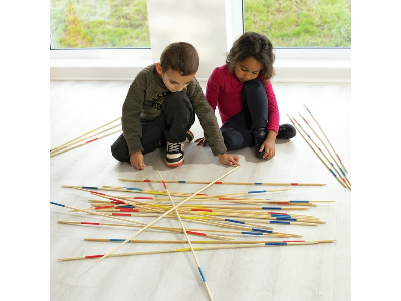 Riesenmikado aus Holz, 90 cm, 26 Teile, Geschicklichkeitsspiel, ab 6 Jahren