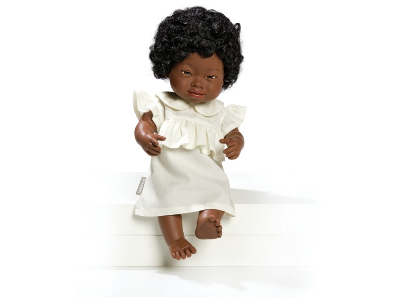 Inklusive Puppe Chloé mit Downsyndrom und Kleid, 38 cm, ab 1 Jahr