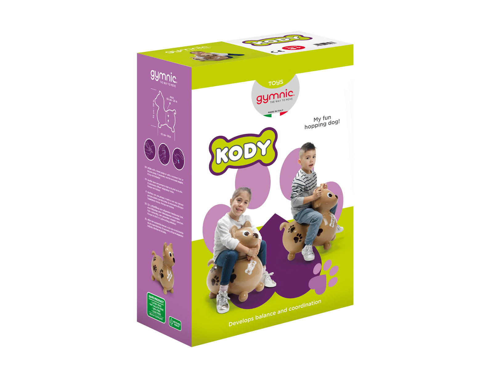 Hüpftier Gymnic Kody, braun