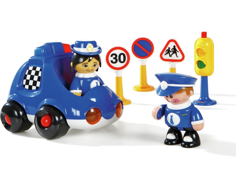 Spielfiguren Polizei mit Auto, Ampel und Schildern, 7 Teile, ab 1 Jahr