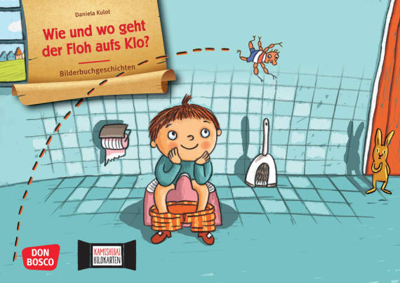 Wie und wo geht der Floh aufs Klo? Kamishibai Bildkartenset, 2-4 Jahre
