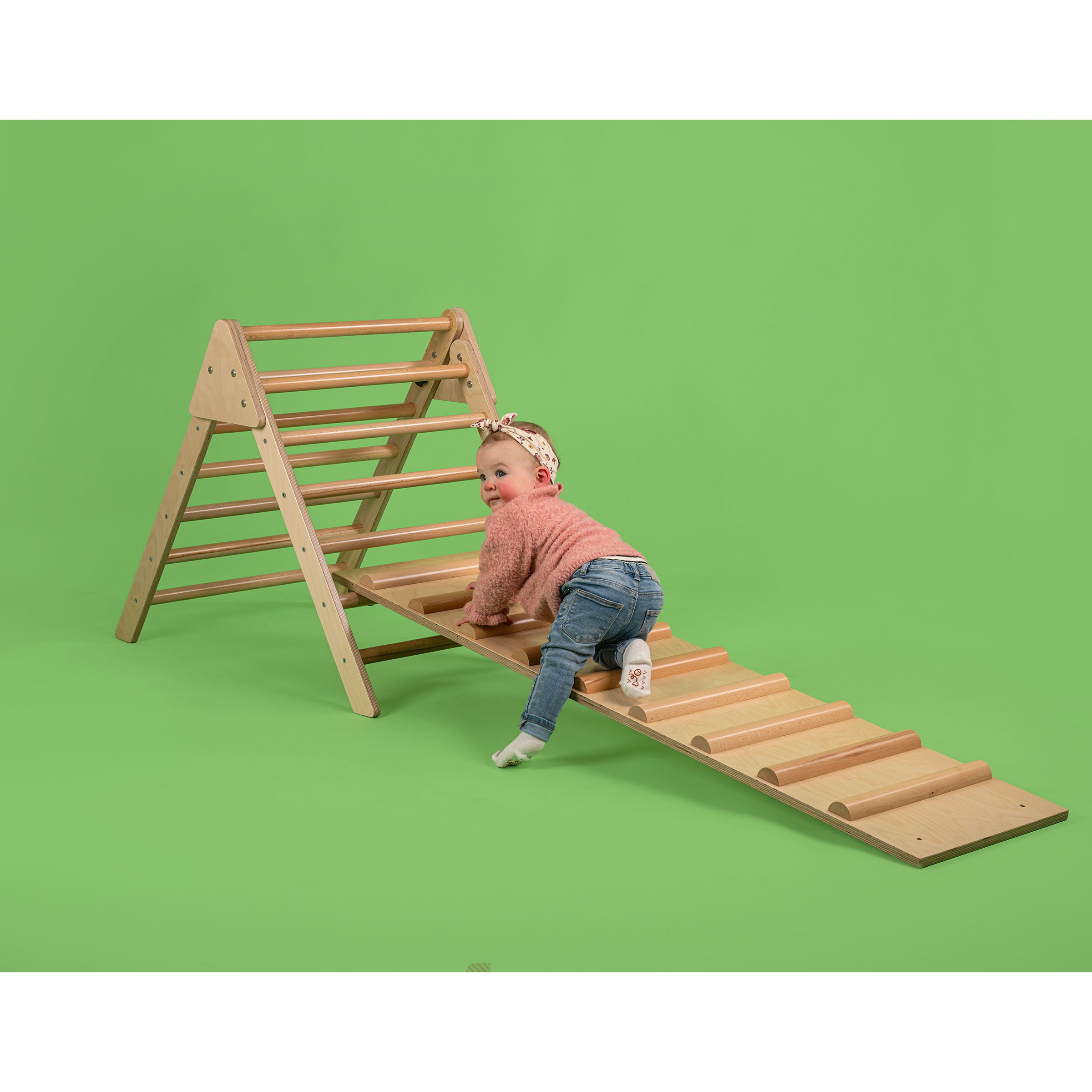 Kletterdreieck groß, faltbar – Pikler-inspiriertes Kletterspielzeug