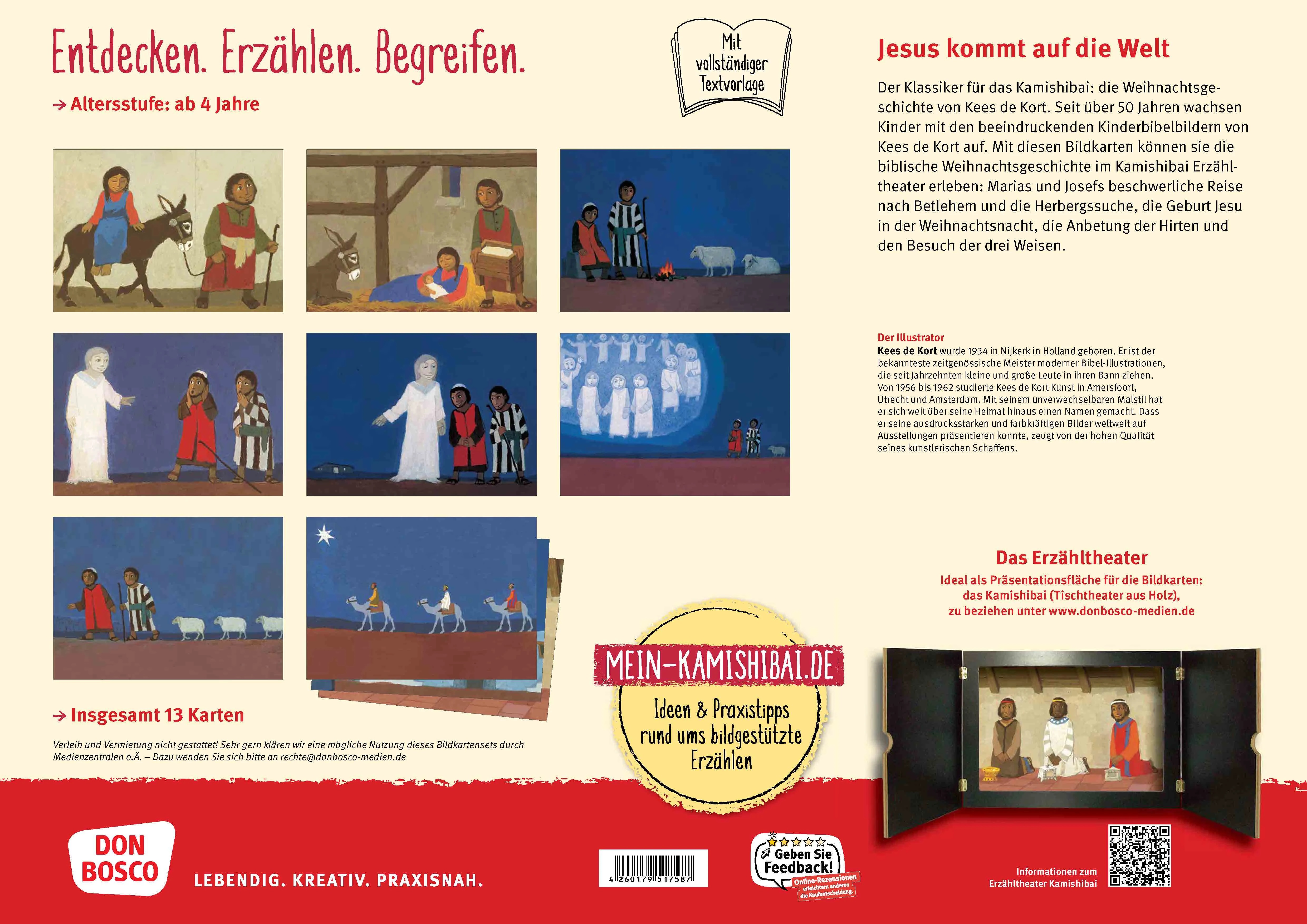 Kamishibai Bildkartenset - Jesus ist geboren, ab 4 Jahre