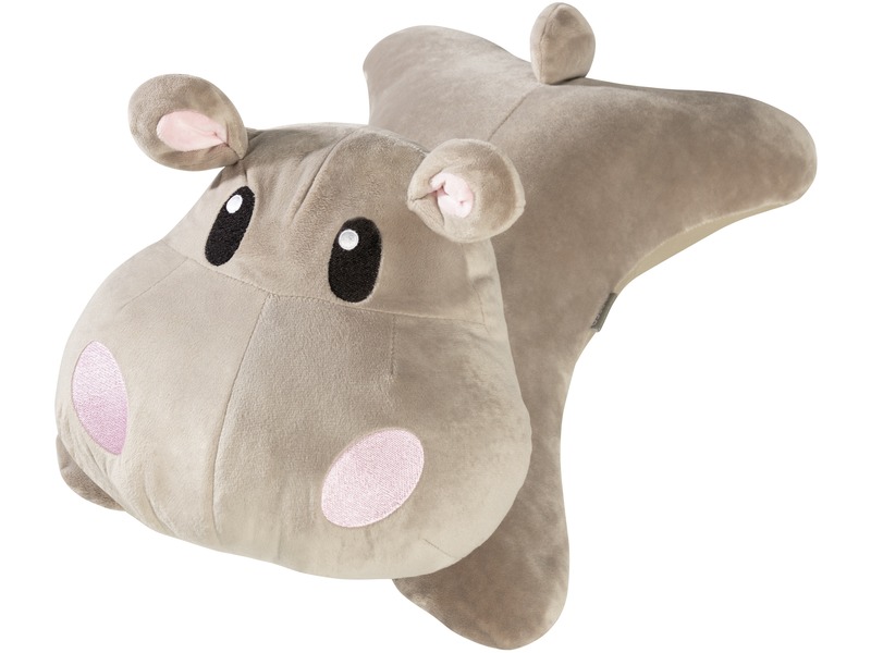 Gewichtstier Nilpferd 1,5 kg, beschwertes Plüschtier für ruhige Momente, grau