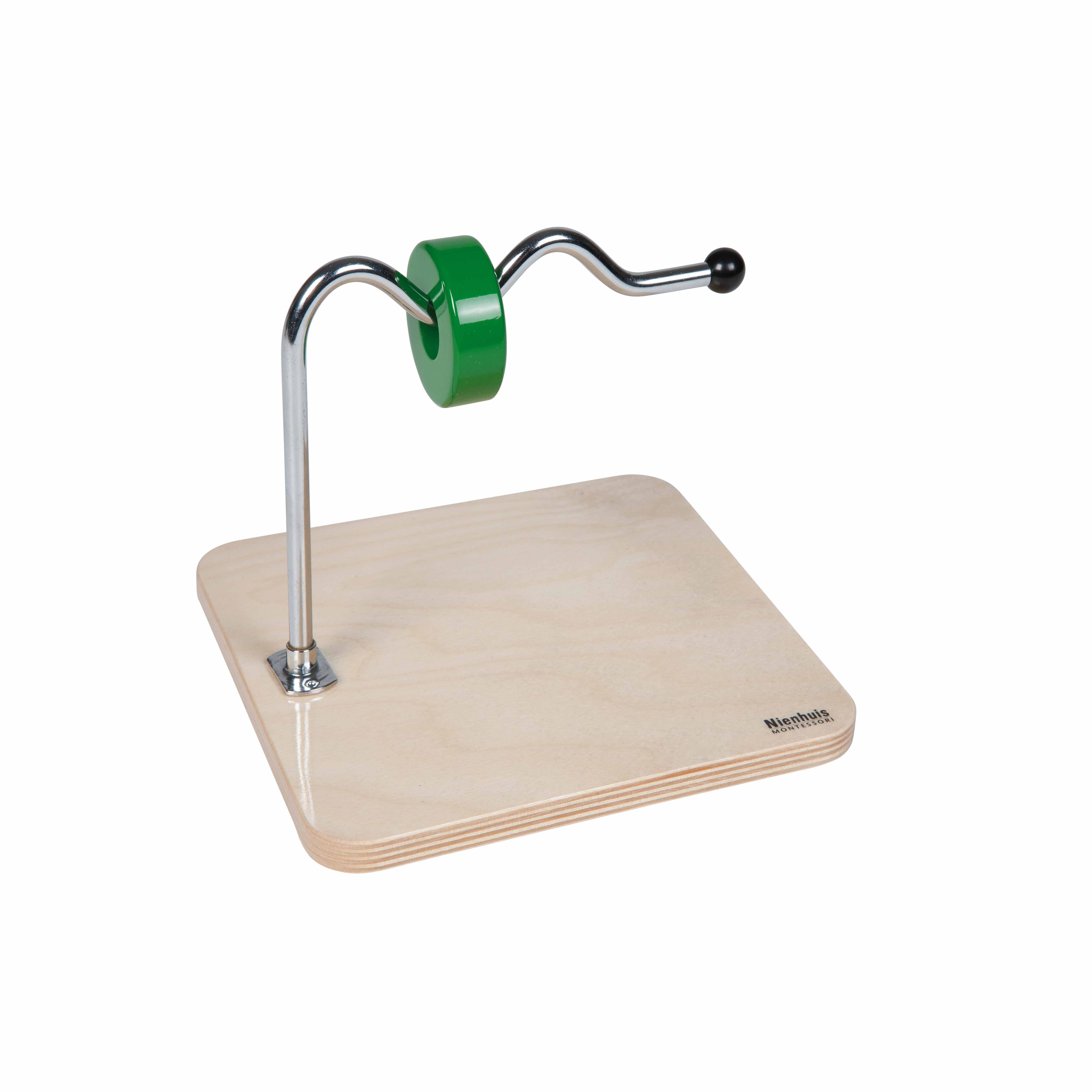 Scheibe auf horizontal geknicktem und gewelltem Stift - Montessori Bewegung