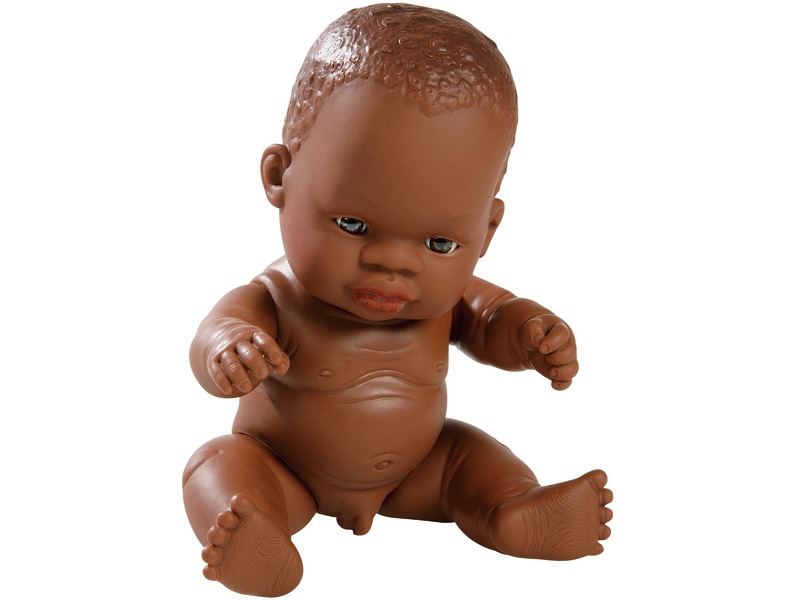 Babypuppe Gustav mit festem Körper, ohne Haare, 21 cm, ab 1 Jahr