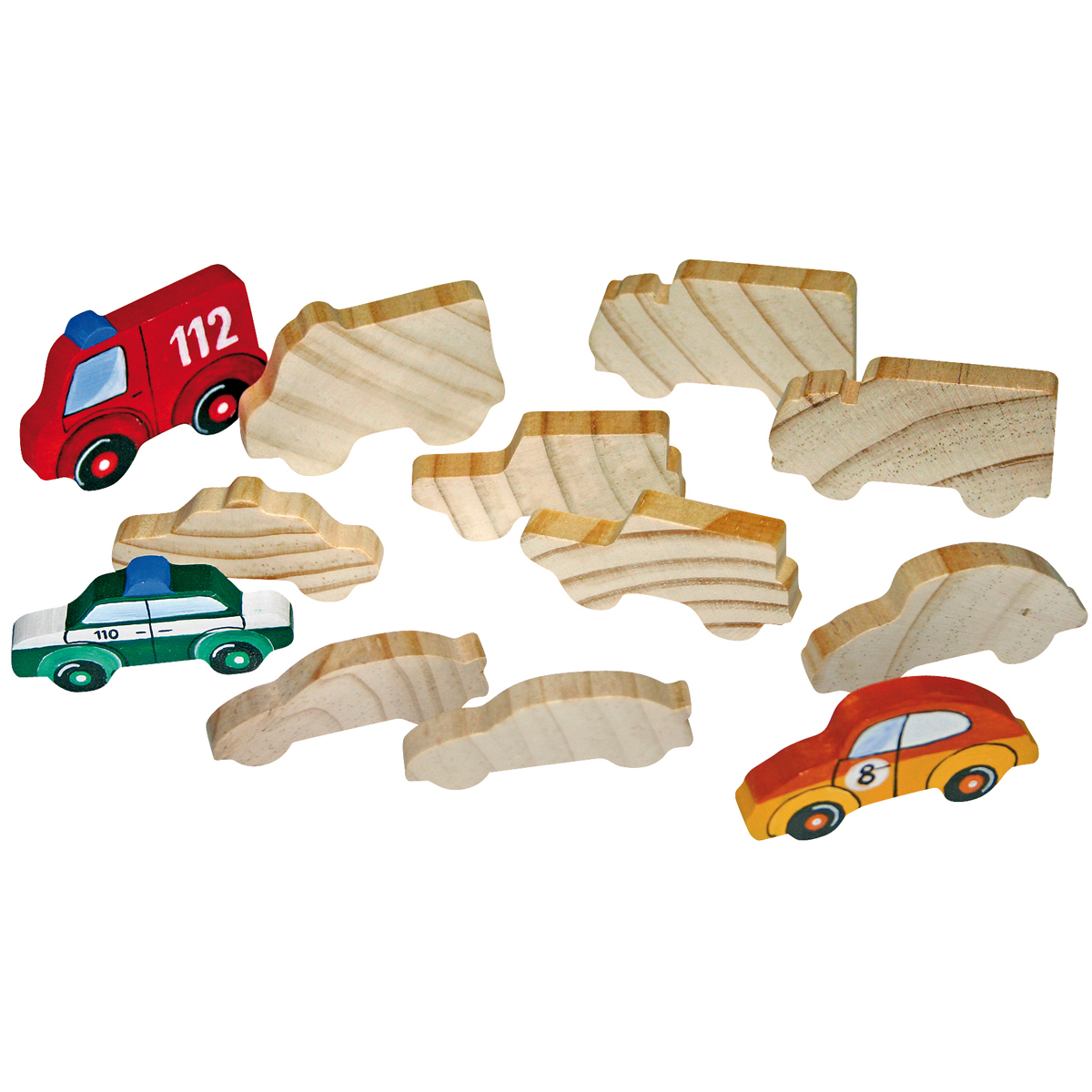 Holzfiguren zum Bemalen, 6 x 5 cm, verschiedene Motive