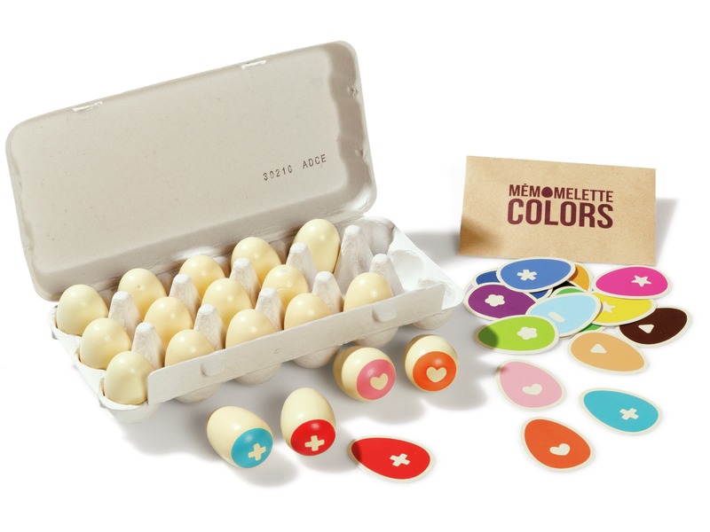 Merkspiel Memomelette Colors mit 18 Eiern und 18 Karten, ab 4 Jahren