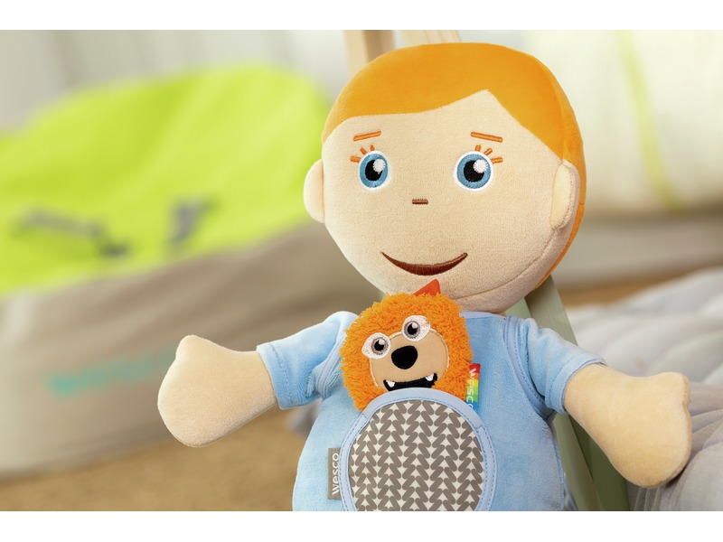 Emotionspuppe Baby Oscar aus Stoff mit Kuscheltier, ab 0 Jahren