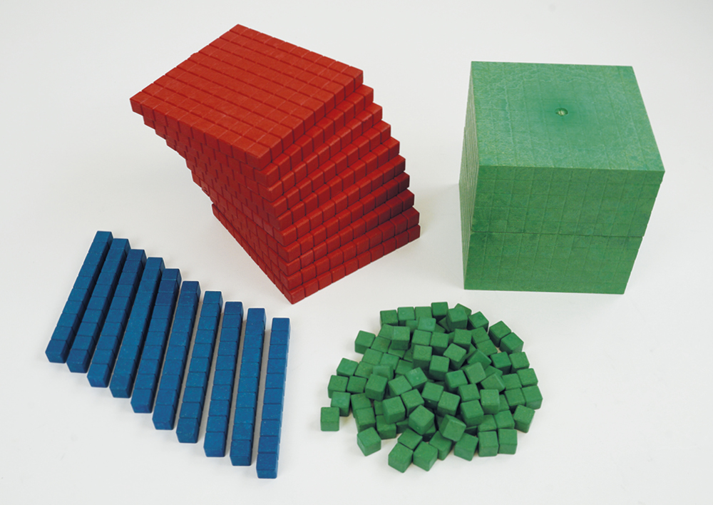 Montessori Dienes-Grundsortiment, 121-tlg., RE-Wood, in Stapel-Box