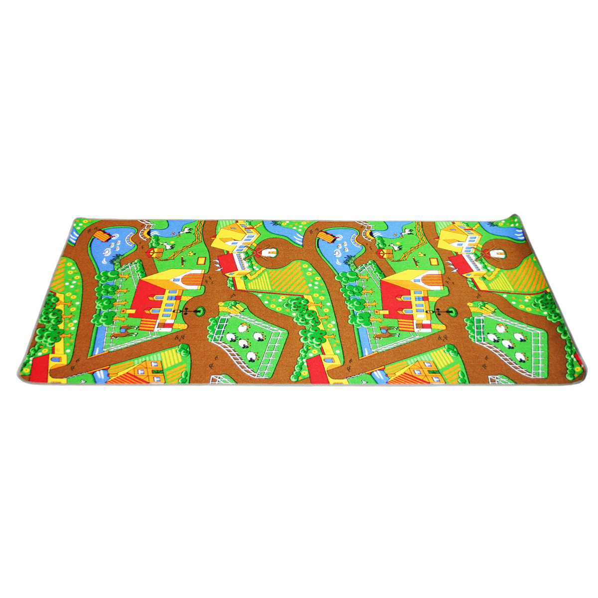 Spielteppich Straßenmotiv 100 x 190 cm, Spielteppich für Spielzeugautos