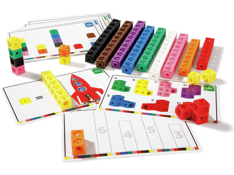 Rechenspiel Basis 10 mit 100 Würfeln, Zehnersystem, Stufe 1, ab 4 Jahren