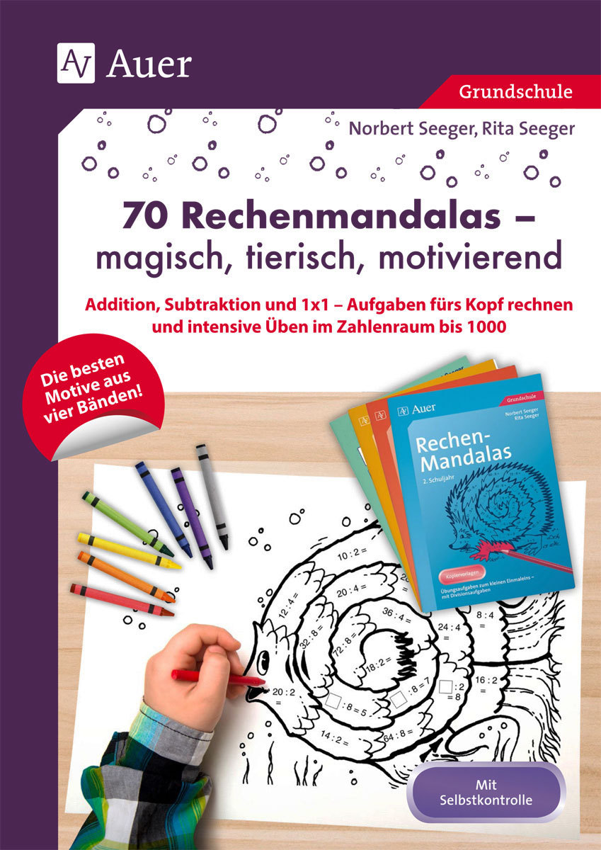 70 Rechenmandalas - magisch, tierisch, motivierend, Buch, 1. bis 3. Klasse