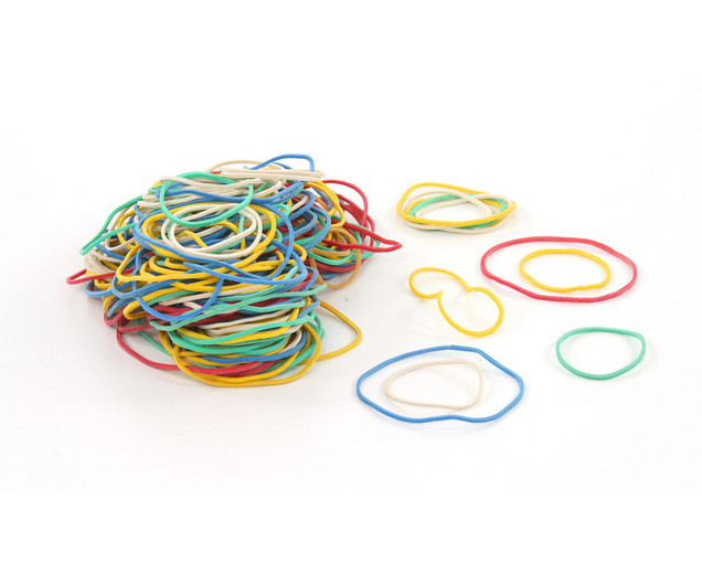 265 Gummiringe, farblich sortiert mit Box