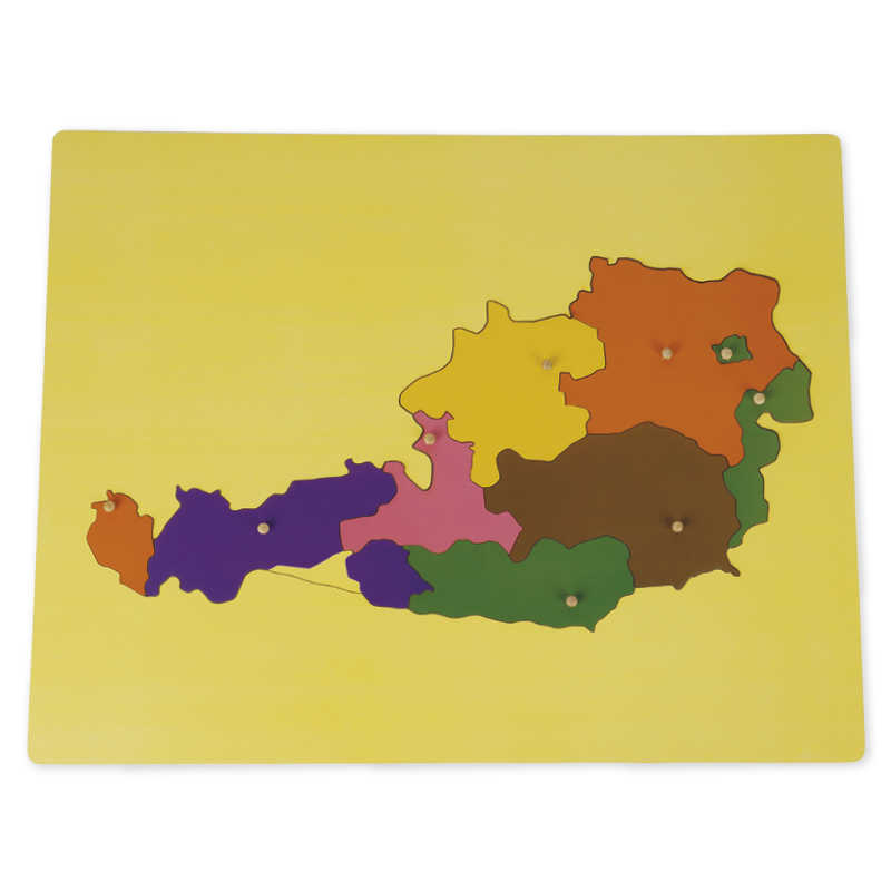 Montessori Puzzlekarte Österreich, 9 Bundesländer