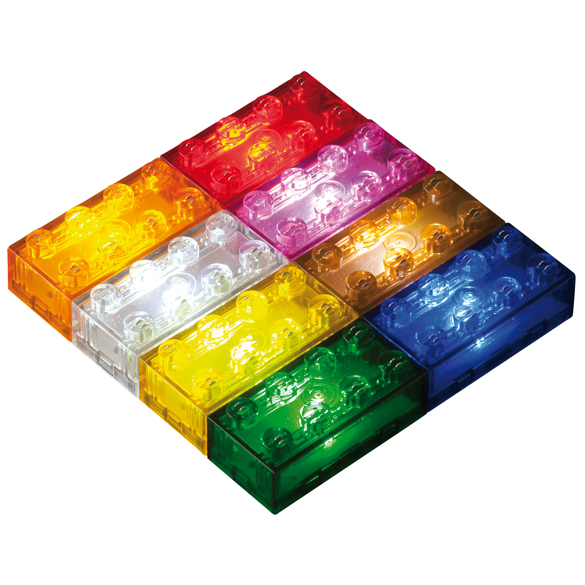Klemmbaustein Light Stax KIGA, 360 Teile, mobile Power Bricks, Separatoren