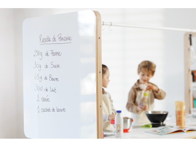 Whiteboard-Tafel für Aktivitätsinsel Kidy S'Cool, trocken abwischbar, weiß