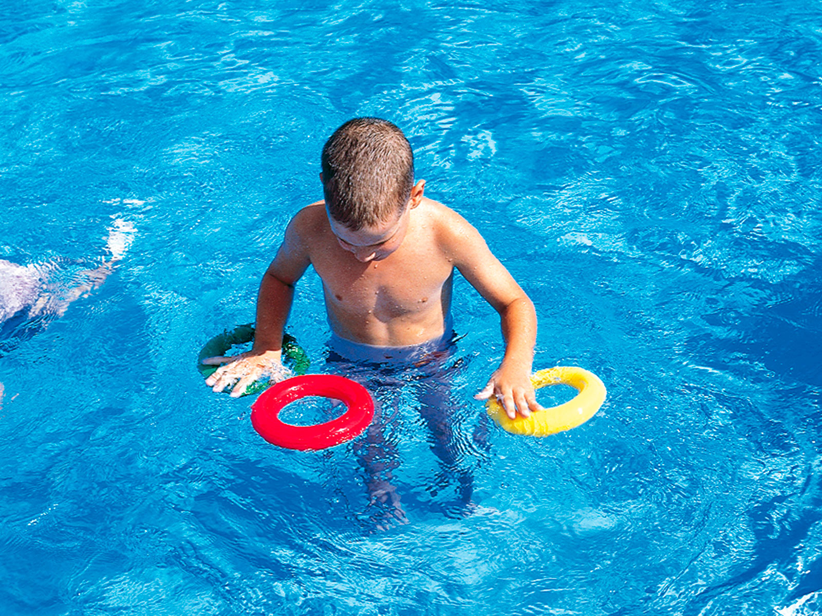 Spielringe Gymnic Gym Ring, Ø 18 cm, 4er-Set, blau/gelb/grün/rot