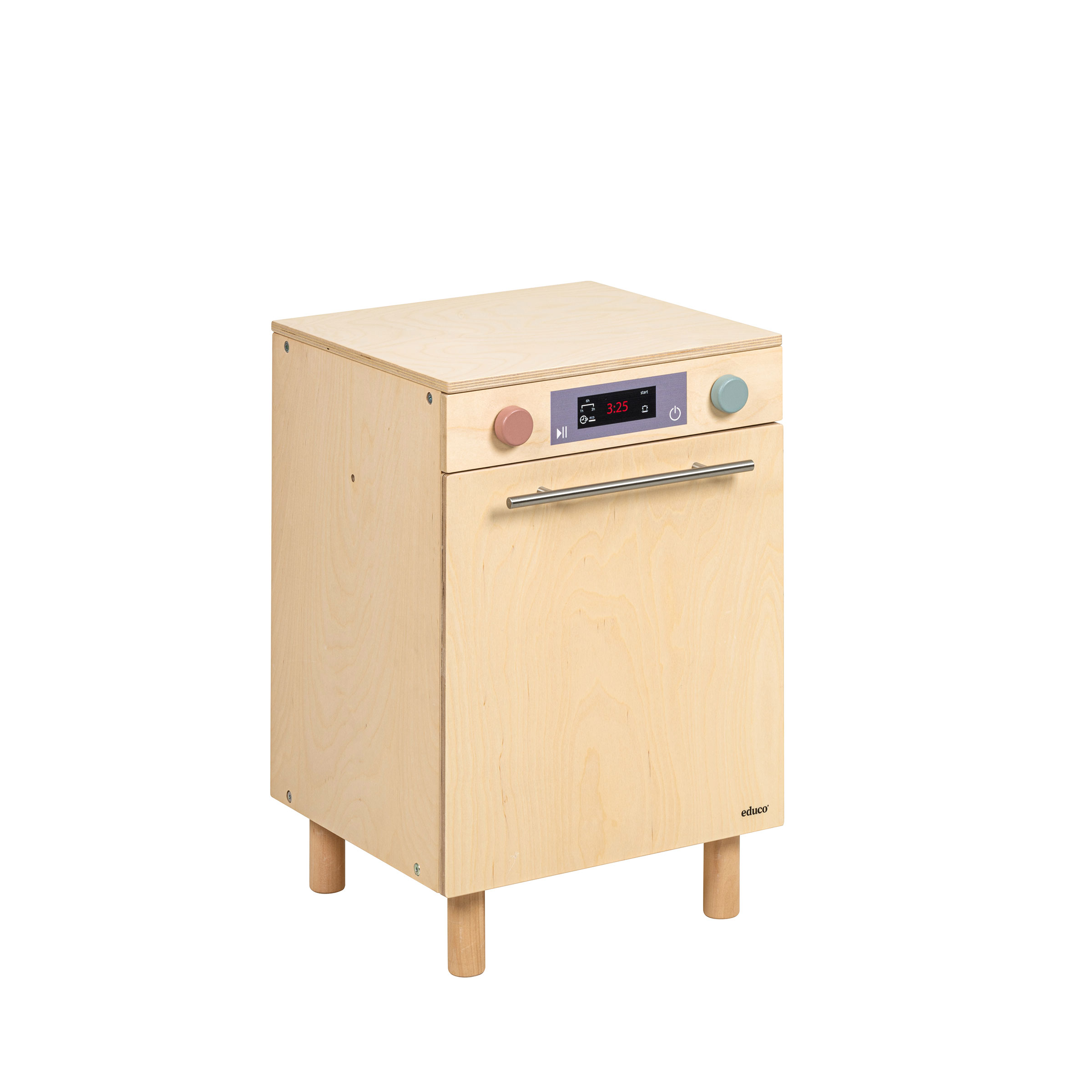 Educo Geschirrspüler mit Display - Unterschrank aus Holz