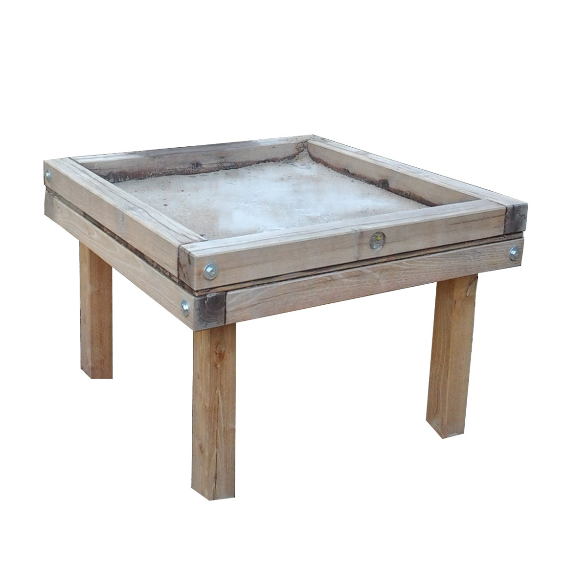 Matschtisch Kombi mit V2A Boden, 100x100x60 und 74x74x33 cm, ab 3 Jahren