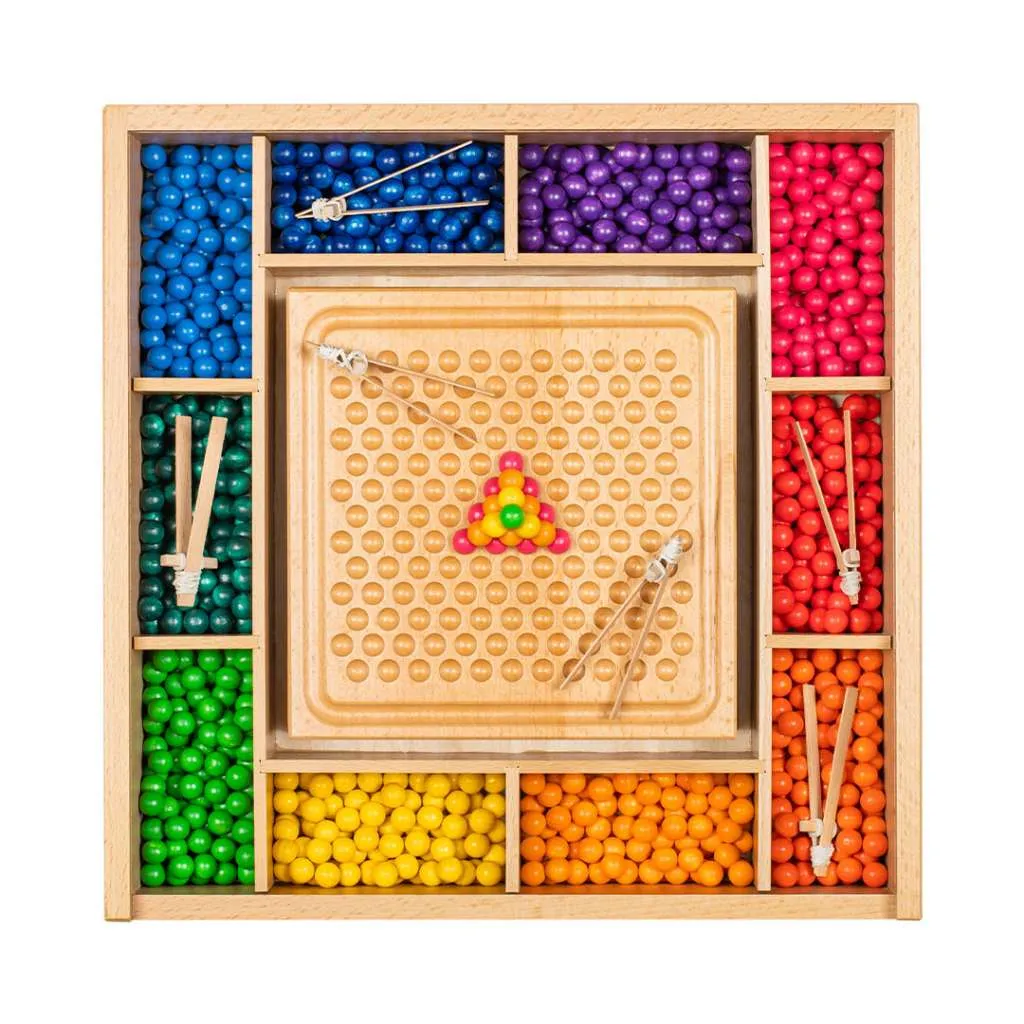 Das Kindergarten Mini-Kugelspiel - aus Buchenholz, Legespiel, ab 36 Monaten