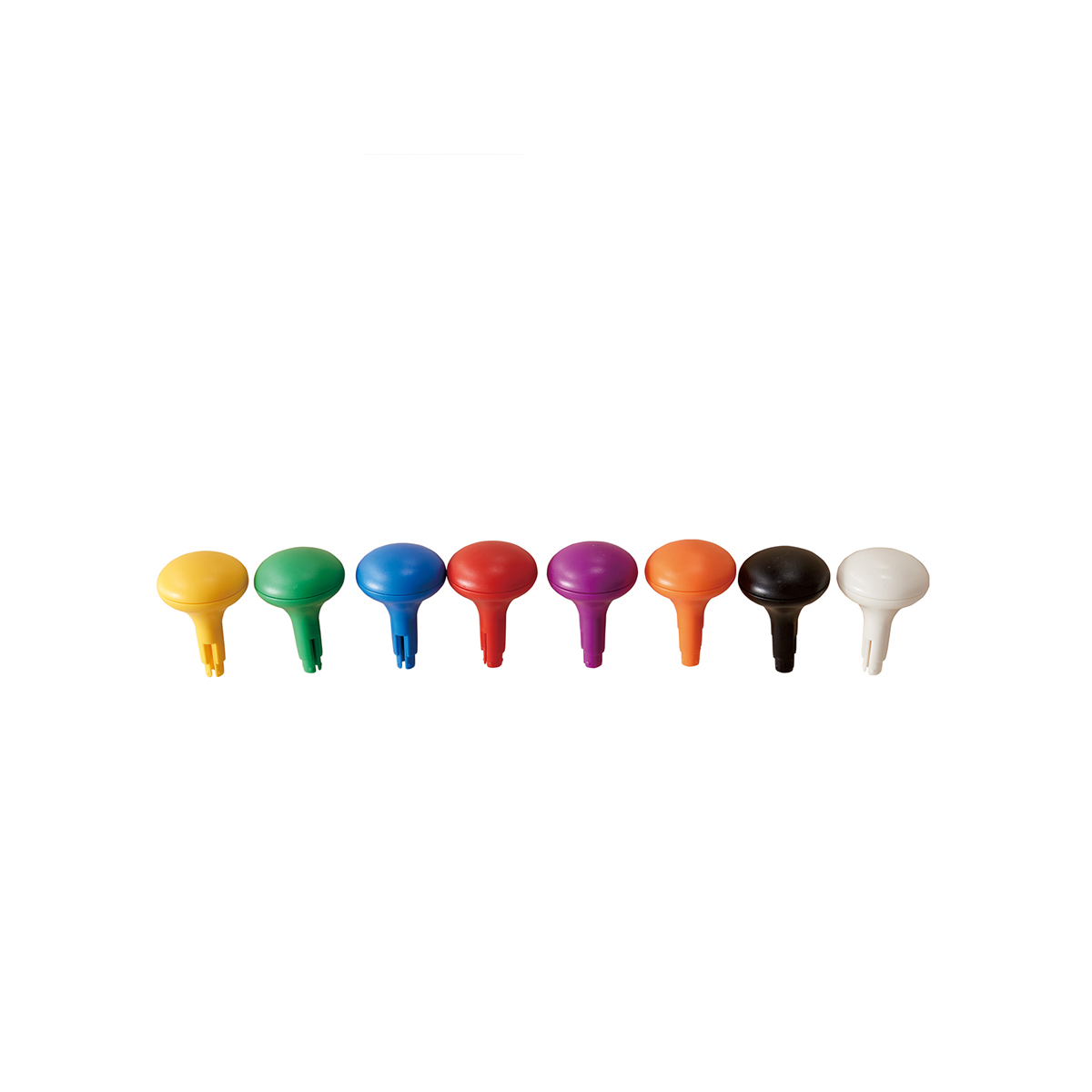 Jumbo Stecker 128er Set, Pilzform in 8 Farben, Ø5 x 7 cm, ab 1 Jahr