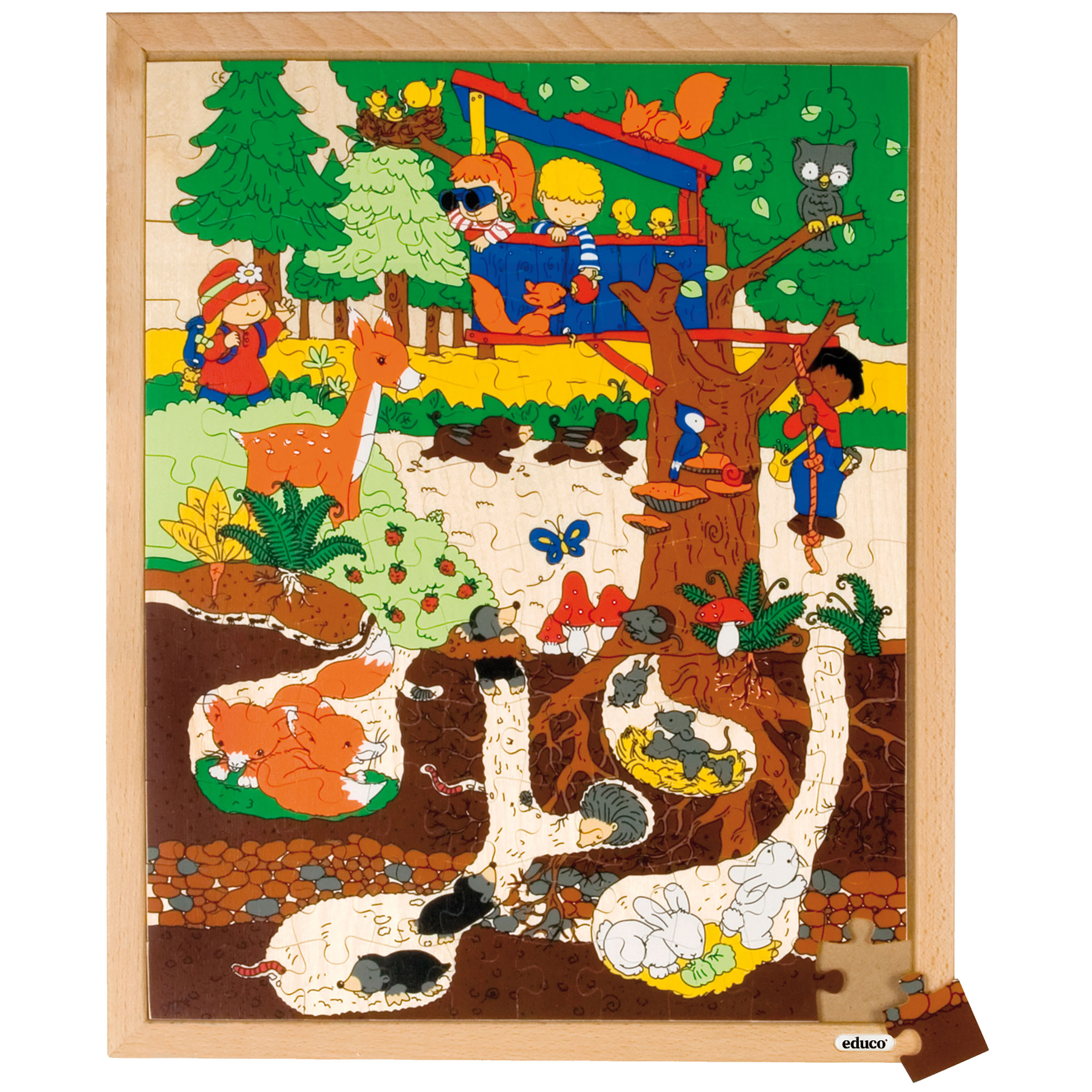 Puzzle Oben und Unten - Der Wald, 120 Teile, ab 5 Jahre