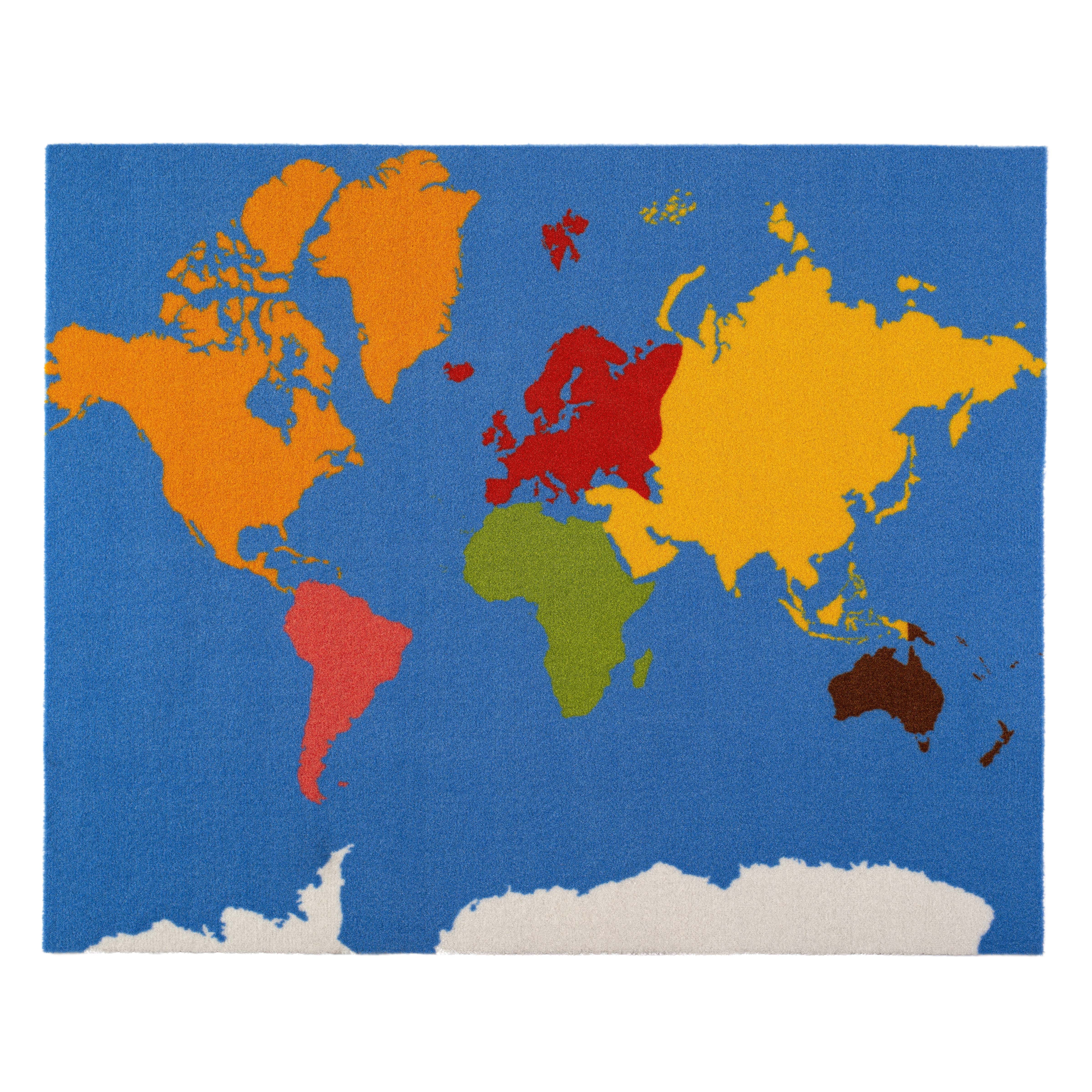 Erdteile Teppich - Montessori Geographie