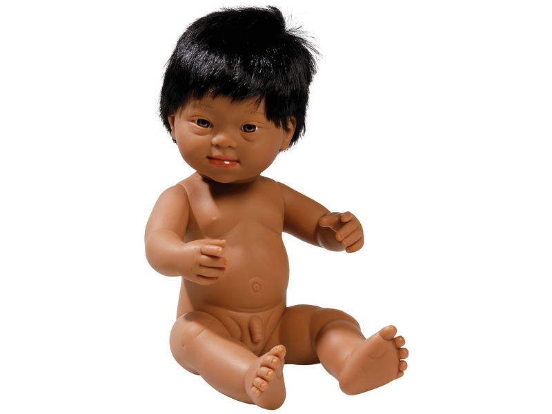 Puppe mit Downsyndrom Rayan, 38 cm, Vielfalt und Inklusion, ab 10 Monaten