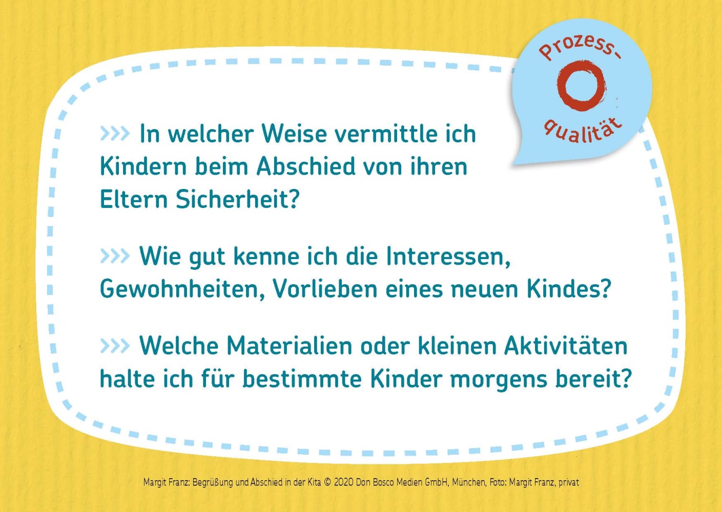Begrüßung und Abschied in der Kita, Karten
