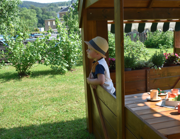 Offenes Spielhaus, groß, ohne Boden, aus Holz, Outdoor