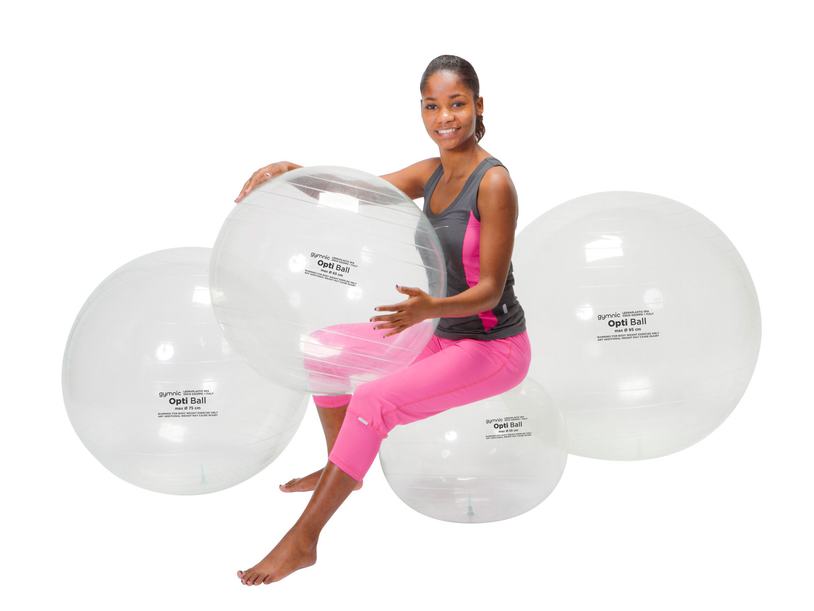 Gymnastikball Gymnic Opti Ball, Ø 65 cm, transparent