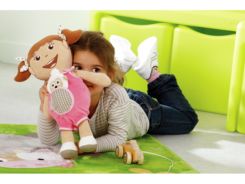 Emotionspuppe Baby Camille aus Stoff mit Kuscheltier, ab 0 Jahren
