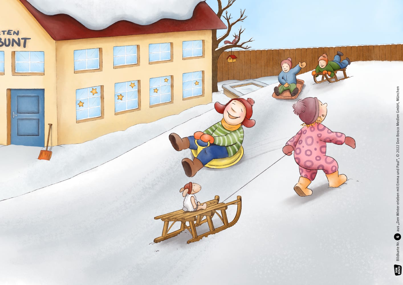 Den Winter erleben mit Emma und Paul. Kamishibai Bildkartenset, 1-5 Jahre