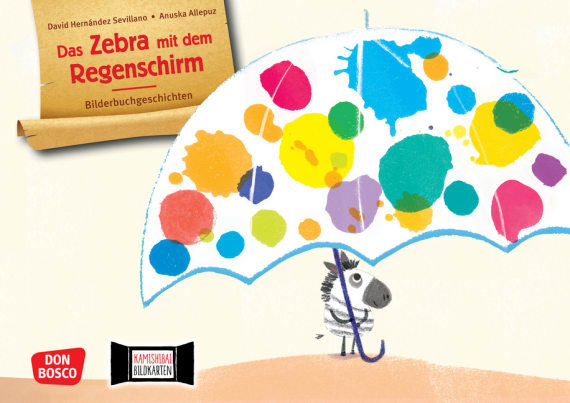 Das Zebra mit dem Regenschirm. Kamishibai Bildkartenset, 3-6 Jahre